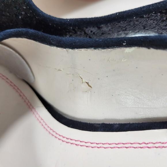 Plenty by Tracy Reese Ramona Glitter and Suede Cap Toe Pumps Heels  size 8 - Picture 11 of 11